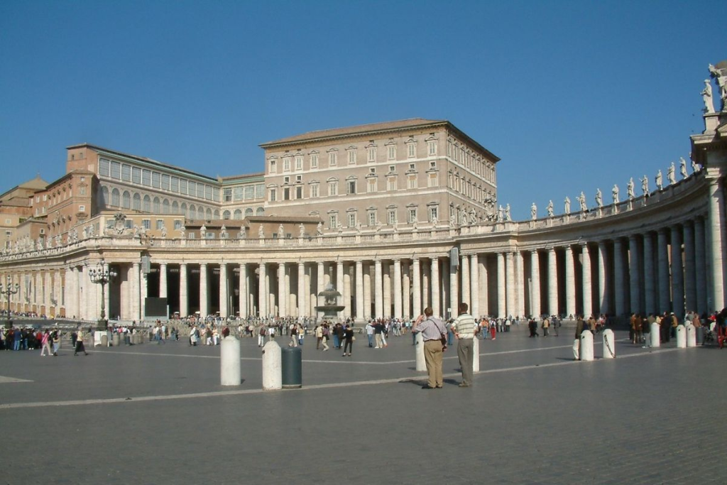 Saint Peters square and apostolic palace